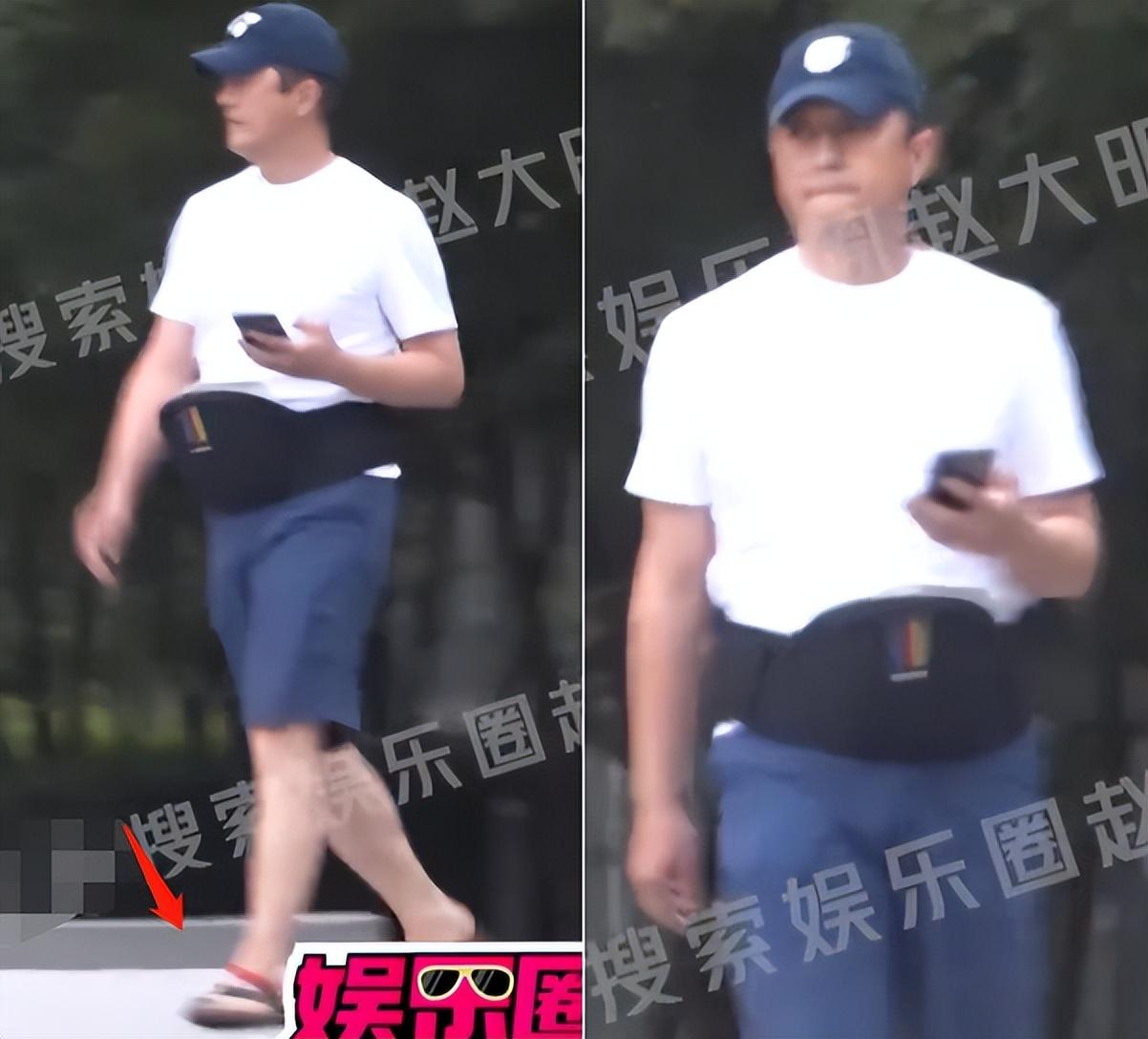 李亚鹏与小19岁娇妻抱娃散步！腰上绑一个凳子，抱娃姿势十分娴熟