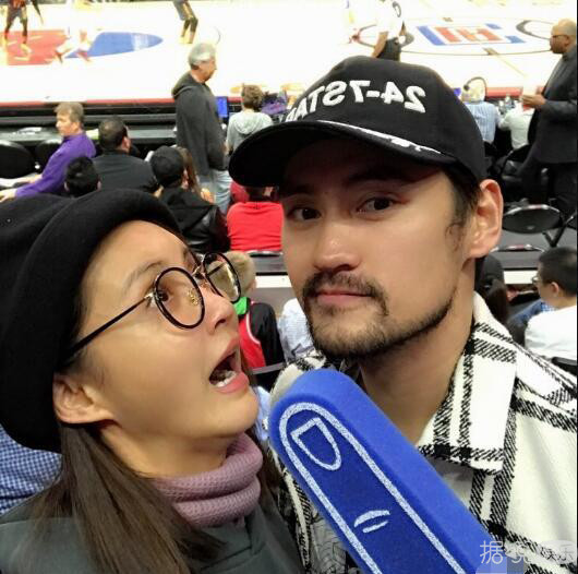 袁弘张歆艺NBA看球赛 女方的一条微博暗示真怀上了？