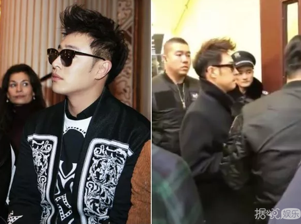 萧敬腾被不明男子熊抱，保镖急得裤子都掉了