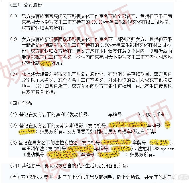 离婚协议曝光？他们不可能重归于好了吧？